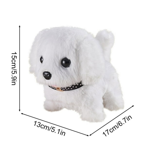 Perro Robot Realista Que Camina, Ladra Y Mueve La Cola – Juguete De Peluche Interactivo Para Niños, Portátil Y Suave