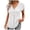 White-01, variant on Mittory Womens Summer Waffle Knit Short Sleeve Tops Lightweight Drawstring Hoodies Button V Neck Casual Blouses Shirts
