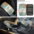 thumbnail image 6 of XYZCANDO Dragonfly Flower Handbrake Cover Lipstick Cover Fender Cover Keychain Trash Can Car Coasters Seat Belt Cover Steering Wheel Cover Armrest Cover Car Cushion Cover Comfortable, 6 of 7
