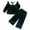 Green, variant on Yaoqi 6 Months Newborn Baby Girl Outfit Set 12 Months Winter Clothes Ruffle Long Sleeves Pullover Top Solid Color Pants 2pcs Clothing Green
