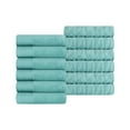 thumbnail image 2 of Superior Turkish Cotton Highly-absorbent 12-Piece Face Towel Set for Bathroom, Spa, and Gym, Cascade, 2 of 10