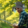 thumbnail image 5 of Solar Fan Hat, Wide Brim Sun Hat with 2 Solar Fan Built,Waterproof Outdoor Fishing Hat for Men Women UPF 50+, 5 of 9