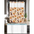 thumbnail image 6 of No Hook Cloth Fabric Shower Curtain with Snap in Liner, Orange Pumpkin Fall Waterproof Shower Curtains Set with See Through Top Window, Thanksgiving Coffee Rustic Berry Bath Curtains Shower 72"x84", 6 of 6