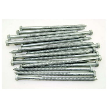 (15) Galvanized Hex Head 1/2 x 10" Lag Bolts Wood Screws
