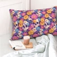 thumbnail image 4 of Pofeuu Skull daisy flower Print Polyester Microfiber Plush Pillowcases, Super Soft and Cozy Pillow Case Covers with Envelop Closure（Pillow core not included）-20"x30", 4 of 6