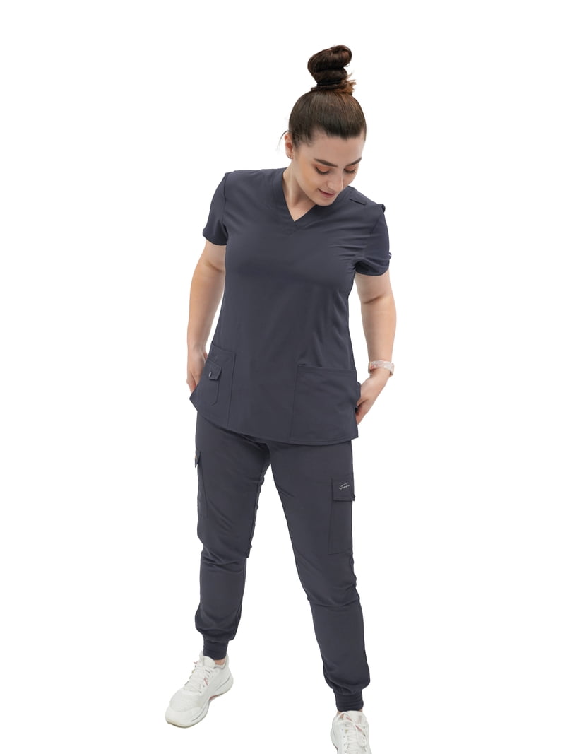 Fubu Women's V-Neck Scrub Top Medical Nursing Uniform - Walmart.com