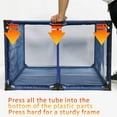 thumbnail image 7 of Pool Storage Bins Rolling Pool Storage Cart Organizer with Nylon Mesh Large Capacity with Iron Tube, 37" L x 25" W x 36" H Blue, 7 of 7