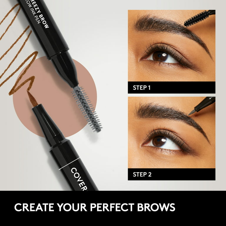 COVERGIRL Easy Breezy Brow All-Day Brow Ink Pen, Soft Brown, 0.02 fl oz,  Eyebrows, Eyebrow Pencil, Brow Pencil, Matte, Eyebrow Enhancer, Super-Fine  Tip, Smudge Proof, Longlasting 