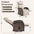 thumbnail image 2 of Gymojoy 2pcs Outdoor Wicker Swivel Reclining Chair Patio Chaise Lounge Chair Recliner with Adjustable Backrest and Footrest for Pool Deck, 2 of 12