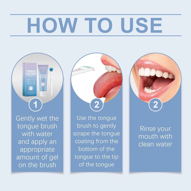 Tongue Coating Cleaning Gel, Tongue Cleaning Gel Set with Tongue