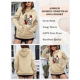 thumbnail image 2 of Anbech Valentine's Day Hoodies for Women Graphic Plaid LOVE Printing Long Sleeve Sweatshirt with Pocket, 2 of 7