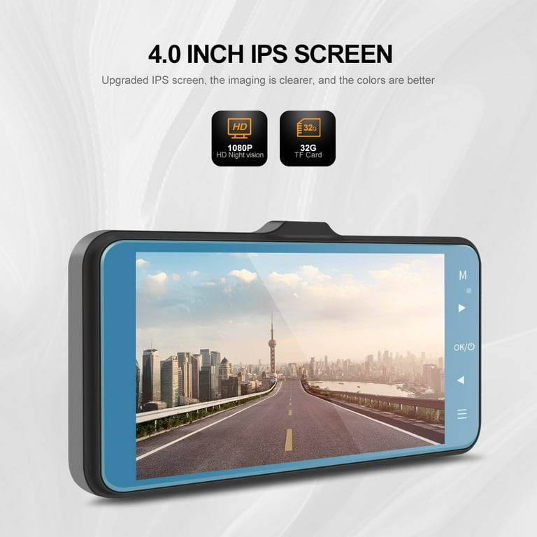 Anytek A60 4 inch IPS Screen 1080P HD 170Degree Wide Angle ADAS Dual Camera  Driving Recorder 