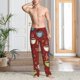 thumbnail image 2 of Fotbe Coffee Cups Pantalones de Pijama para Hombre, Pantalones de Dormir, Pantalones de Casa con Cintura Ajustable y Bolsillos-X-Large, 2 of 6