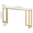 thumbnail image 3 of Evelyn&Zoe Oscar 55" Wide Rectangular Console Table, Brass, 3 of 7