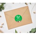 thumbnail image 2 of Darling Souvenir Round 45 Pieces Peony Floral Thank You Stickers Personalized Bride Groom Names And Date Envelope Seals-Green, 2 of 4