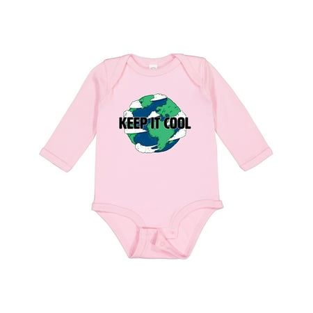 

Inktastic Keep It Cool with Cartoon Earth Gift Baby Boy or Baby Girl Long Sleeve Bodysuit