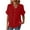 Red-04, variant on Mittory Linen Cotton Womens V Neck Collared Short Sleeve Shirts Button Down Blouse Tops