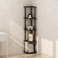 thumbnail image 2 of 5 Tier Corner Display Rack Multipurpose Shelving Unit, Dark Cherry/Black, 2 of 9