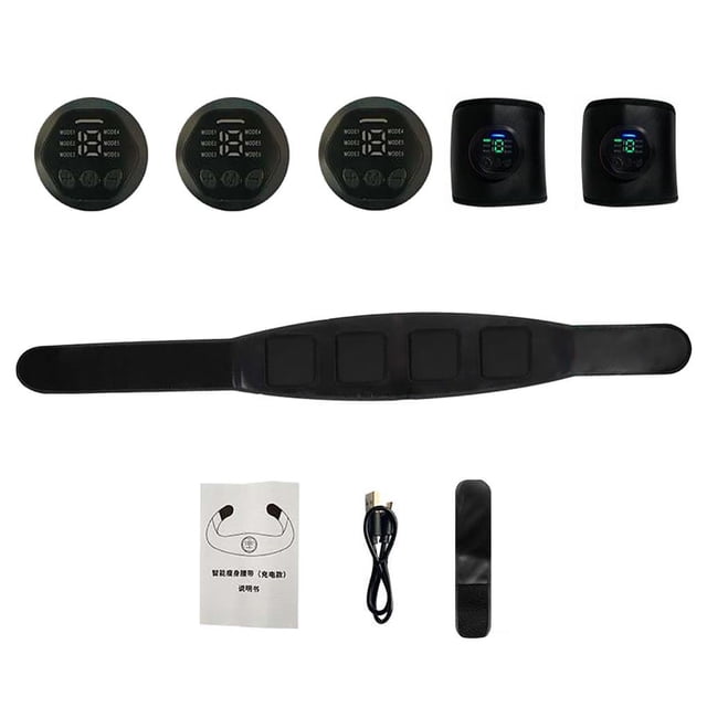 keepw ABS Muscle Abdominal Training Fitness Belt Trainer 6 Modes 15 Gear Body Massager Workout Home Exercise Type 1