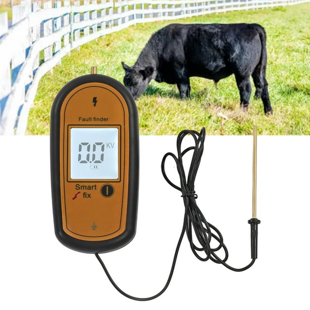 Testeur de Tension de Clôture de Pâturage, Testeur de Tension Numérique ABS 15KV avec Rétroéclairage pour Pâturage Rouge, Jaune