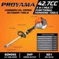 thumbnail image 5 of PROYAMA 42.7cc 5 in 1 Gas Brush Cutter, Multi-functional Gas Hedge Trimmer, Weed Eater, Brush Cutter, String Trimmer, Pole Saw with 3.3ft Extension Pole, 5 of 10
