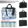 thumbnail image 6 of YFYANG 13 inch Universal Laptop Bag Oxford Cloth Laptop Sleeve, Multi-functional Vintage Blue Watercolor Flower Notebook Computer Messenger Bag Handbag, 6 of 8