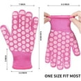 thumbnail image 5 of BBQ Gloves for Women: 932°F Heat Resistant Oven Gloves Non-Slip Grilling Kitchen Gloves for Barbecue. Cooking. Baking Pink, 5 of 5