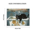thumbnail image 3 of Orinice  Black Cat Sink Co  Wash Your Paws Canvas Wall Art Cat Cleaning Wall Art Cat Lover Gift Prints Painting Retro Bathroom Animal Wall Arthome Toilet Decor Wall Decor 20''X16'' 16x12in, 3 of 6