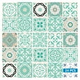 thumbnail image 2 of Mi Alma Light Green Floral Peel & Stick Tiles - Vinyl Backsplash 8x8, 2 of 11