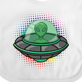 thumbnail image 4 of Inktastic Spaceship Funny Alien Outer Space Boys or Girls Baby Bib, 4 of 4