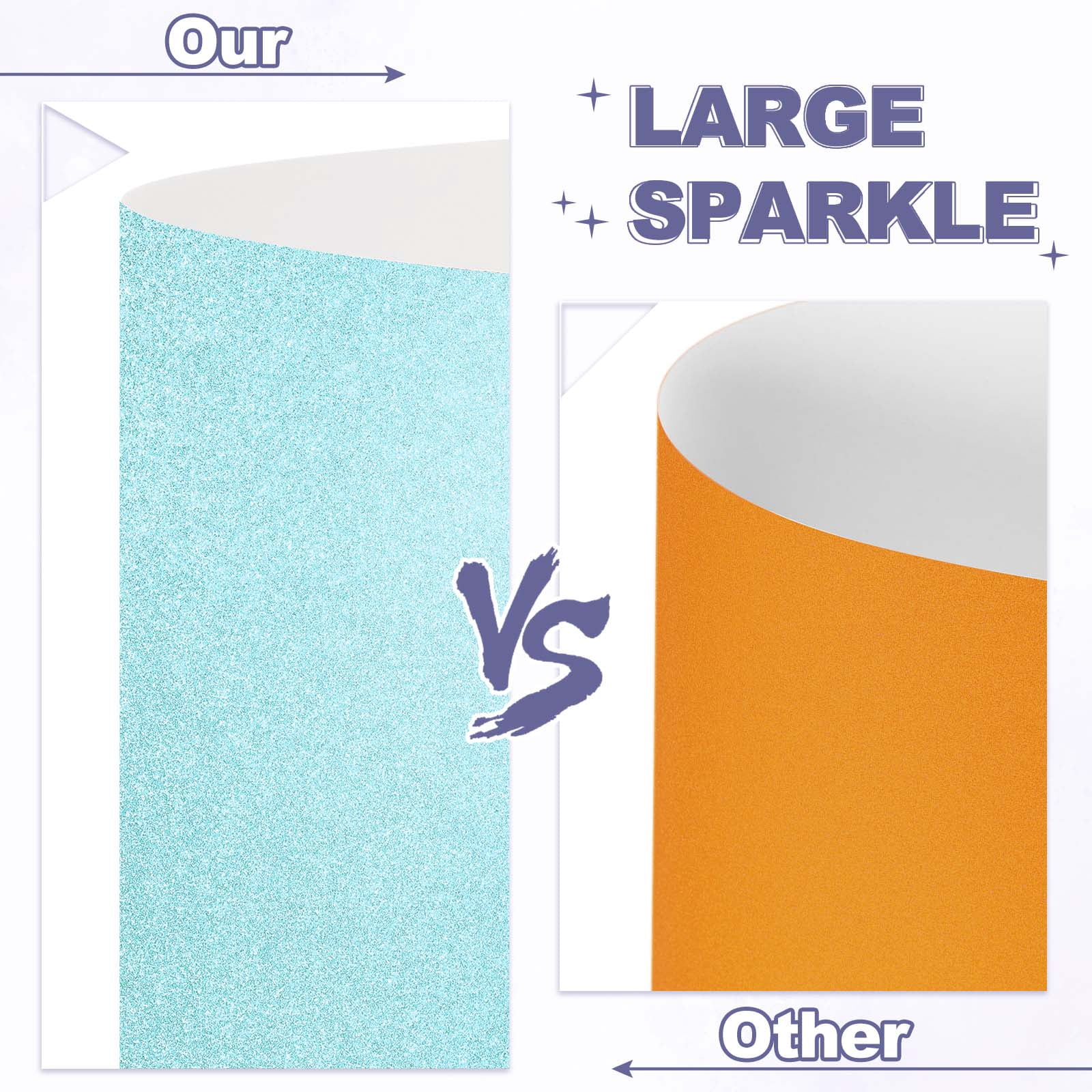 20Sheets Lake Blue Glitter Cardstock, 8.3x11.7 in A4 Glitter Paper Card Stock Shiny Scrapbook 250gsm Sparkly Paper Large Shimmer for Crafts Scrapbook DIY Art Wedding Party