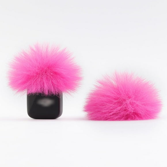 shiyou-Windscreen for DJI MIC MINI (2024) Wireless Microphone Hot Pink Furry Wind Muff Deadcat Cover (Not for Dji Mic 1 and 2), 2-Pack