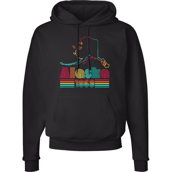 Inktastic Alaska 1959 with Retro Font Adult Hoodie Sweatshirt