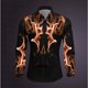 thumbnail image 1 of Camisa informal para hombre con botones de solapa y gráficos en alta definición, material suave y saludable, nueva camisa de traje para hombre 2024, 1 of 6