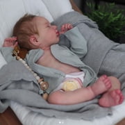 Lifelike Reborn Baby Dolls 19 Inch 49cm Lovely Realistic Babies Soft Full Body Green Set with Feeding Toys for Collectors & Gifts