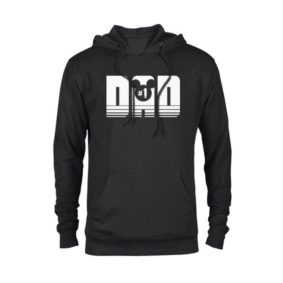 Disney Mickey Mouse Icon #1 Dad - Pullover Hoodie for Adults - Customized-Black