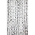 thumbnail image 1 of Bashian H112-GY-5X8-H26 Santa Fe Collection Geometric Contemporary Leather Hand Stitched Area Rug, Grey - 5 x 8 ft., 1 of 1