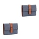 thumbnail image 2 of Jumpingount Monedero de cuero para mujer, tríptico de repuesto, Color sólido, elegante tarjetero, compartimento para efectivo, carpeta de fotos, Azul 2piezas, 2 of 6