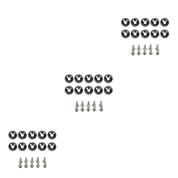 Scienceny Juego de arandelas de tornillos para coche de 10 piezas, juego de arandelas de aleación de aluminio, actualización de automóvil, Type1 NO1