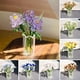 thumbnail image 2 of 1 juego de ramo de flores de cristal con jarrón, mini decoración floral soplada a mano, salón, adorno floral simulado hecho a mano con tallo, 2 of 7