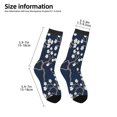 thumbnail image 2 of Uemuo Cherry Blossoms on Navy Background Printed Kids Boys Socks Seamless Crew Socks Crazy Funny Athletic Sport Socks for Children, 2 of 6