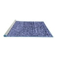 thumbnail image 2 of Ahgly Company Machine Washable Indoor Square Solid Blue Modern Area Rugs, 3' Square, 2 of 4