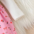 thumbnail image 6 of WOYY Newborn Girls Floral Ribbed Long Sleeve Romper Baby Jumpsuit with Headband, Sizes 1-3M, 6 of 7