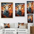 thumbnail image 4 of Designart "Teal Teal Sheep Woolen Euphony" Animals Floater Framed Wall Art Living Room, 4 of 7