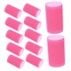 thumbnail image 1 of Rizadores de pelo con esponja suave, rulos espirales para cabello corto, sin calor, para peinar mientras se duerme, paquete de 12 unidades, color rosa., 1 of 5