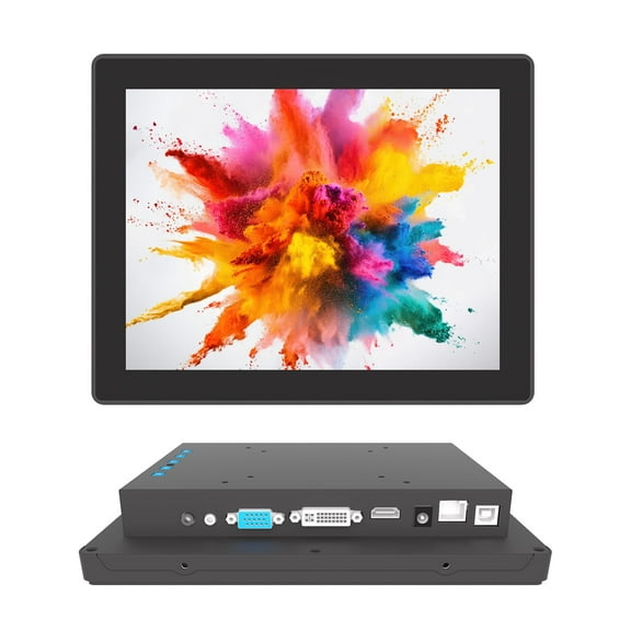 LMENGER 9.7IN Open Frame Touch Monitor, PCAP 10-Point Touch Industrial Touchscreen Monitor, with HDMI/VGA/DVI Interface, Active Matrix TFT LCD,LED Backlight, with VESA Mount