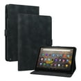 thumbnail image 2 of XYX Tablet Case for Kindle Fire HD 10 (11th Generation, 2021 Release), Lily Flower Pattern PU Leather Multiple Viewing Angles Stand Slim Folio Tablet Cover (Black), 2 of 7