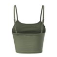 thumbnail image 4 of FashionMille Women Basic Casual Yoga Workout Adjustable Spaghetti Strap Cami Crop Top Shirt, 4 of 5