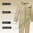 thumbnail image 3 of ACTIVE UNIFORMS Overall Workwear Men Long Sleeve Coveralls (Khaki, Large), 3 of 7