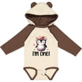 thumbnail image 3 of Inktastic Babys First Birthday Penguin 1 Year Old Girl Girls Long Sleeve Baby Bodysuit, 3 of 5
